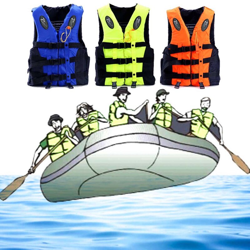 Swimming Life Vest Children Adult Reflective Adjustable Waistcoat Jacket with Whistle for Drifting Surfing outdoor