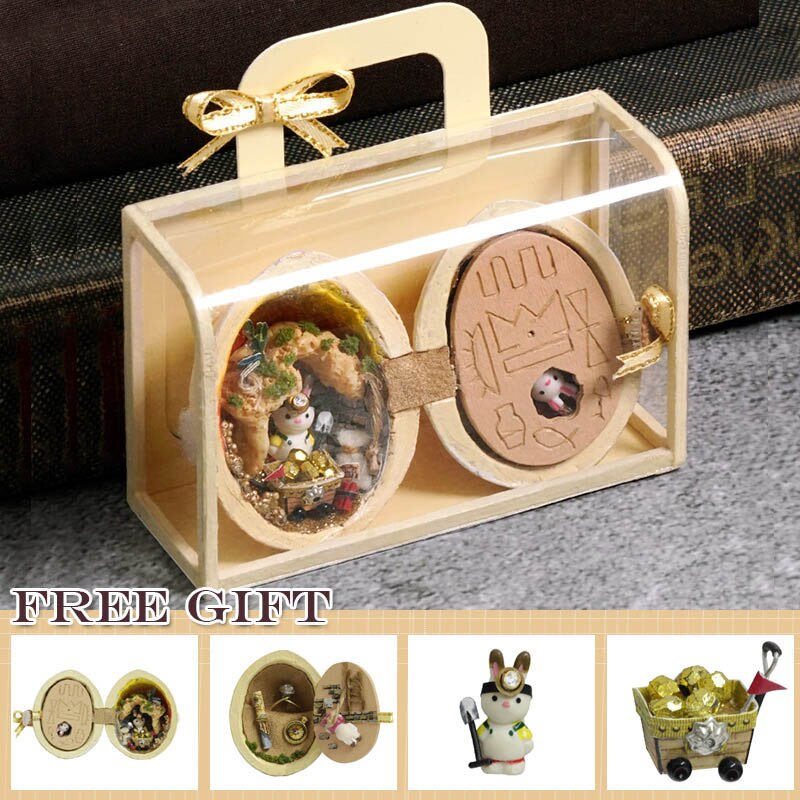 Diy dukkehusmøbler miniatyr tre miniaturas dukkehus boks teater leker til låve bursdag casa frø verden  r3: R04