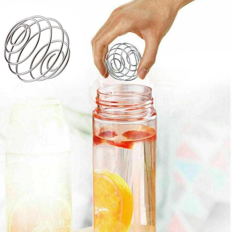 1/2/5 Pcs Shaker Ball Shake Cup Spring Ball Stainless Mixed Ball Shaker Whisk Bar Bottle Mixing Ball Shaker Steel I1G3
