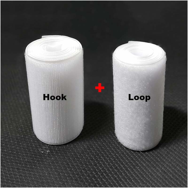 10Cm Breedte Wit Geen Lijm Klittenbandsluiting Tape Naaien Accessoires Tape Sticker Strap Couture Strip Kleding Wit: Hook add Loop