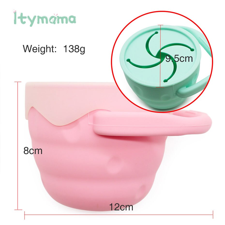 Silicone Tasse De Casse-Croûte Pour Les Tout-petits et Les Enfants Bébé Apprentissage D'alimentation Tasses Vaisselle Pour Enfants SANS BPA De Alimentaire En Silicone Étanche