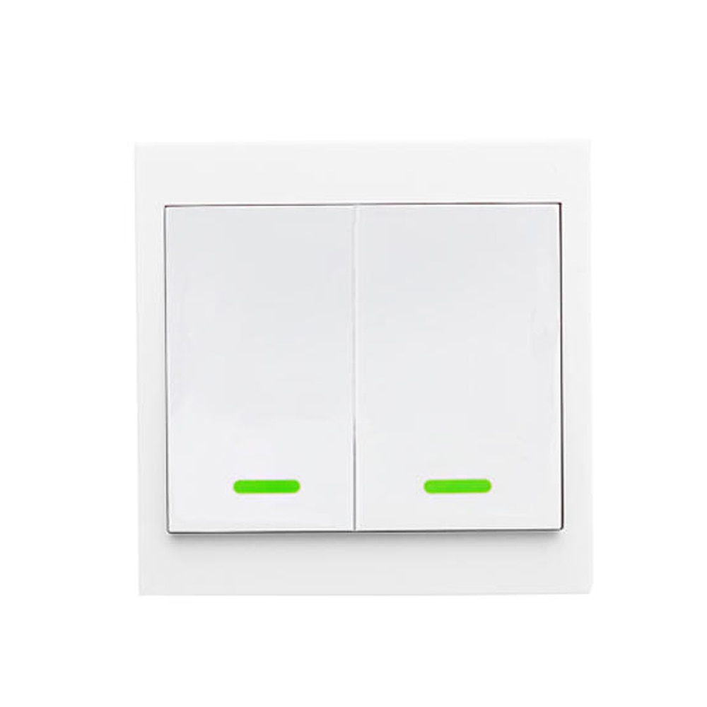 Drukknop Muur Lichtschakelaar Afstandsbediening 3Gang 86 Type Panel Schakelaar Smart Home 433MHz Draadloze RF Afstandsbediening controle: 2 gang