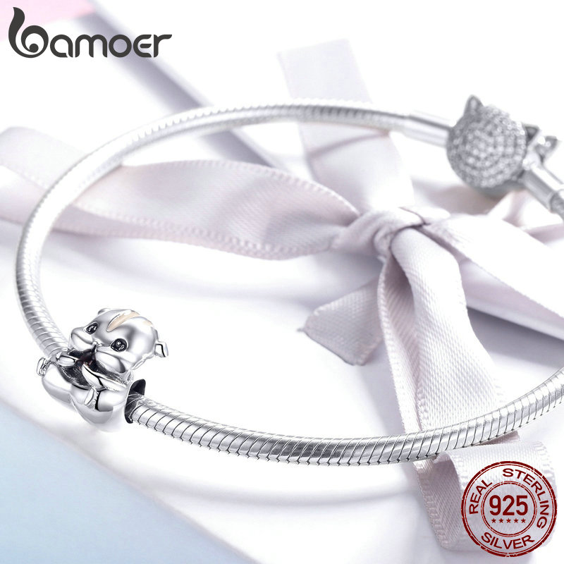 Bamoer Dier Collectie 925 Sterling Zilver Mooie Hamster Kralen Fit Bedels Armbanden & Bangles Diy Sieraden Maken SCC1133