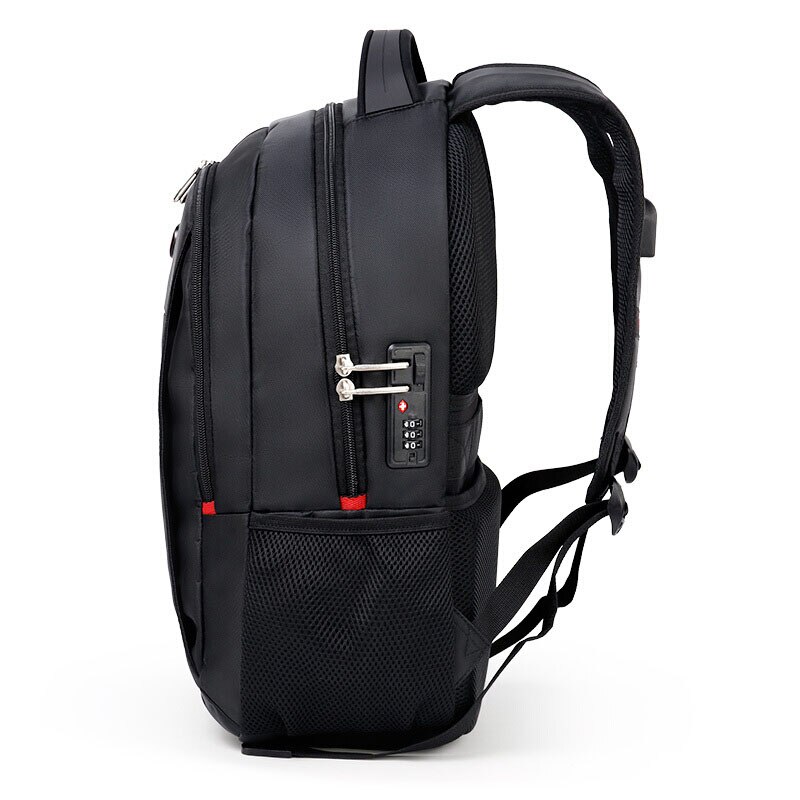 Shock Resistant Backpack Men Anti Theft Code Lock Laptop Business Travel Backpack Large USB Charging School Bags Teenage Mochila