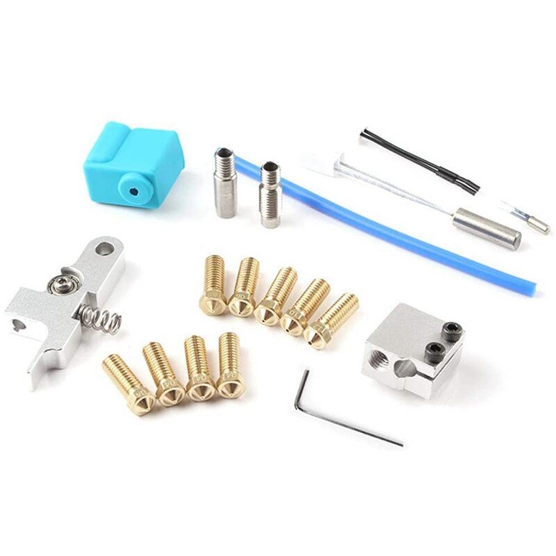 Extruder Kit Verwarming Pijp Siliconen Mouw Keel E Handvat Thermistor Diy Professionele Idler Arm Heater Cok Genius Nozzle