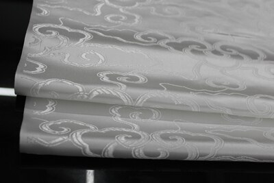 CF420 1yard Solid Clouds Brocade Fabrics Chinese Silk Brocade Jacquard Fabric For Chinese Dress For Adults Chinese Style Cushion: white