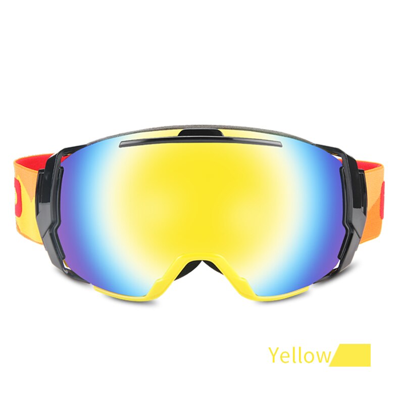 Casque de ski pour sports de plein air en hiver, intégré, , léger, anti-collision, pour la neige: Yellow Goggles