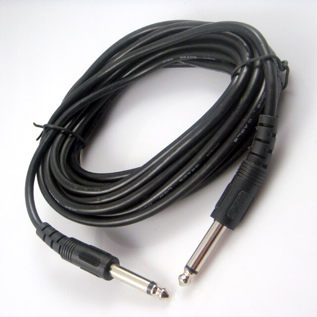 5 Metre Black Electric Bass Guitar Cable Audio Connection Guitar Cable Cord Guitar Amplifier Cable