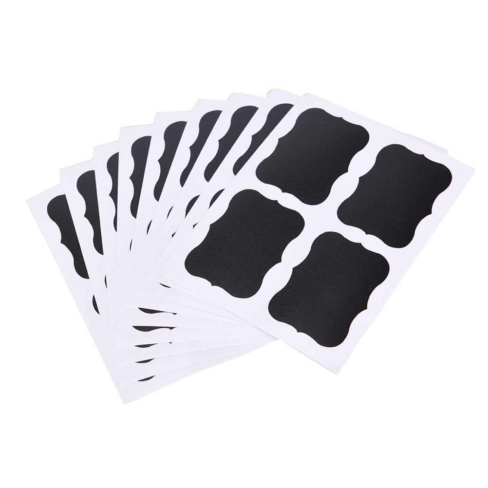 36 Stks/pak Schoolbord Krijtbord Stickers Zwarte Fles Diy Stiky Stickers Schoolbord Craft Keuken Jar Organizer Labels
