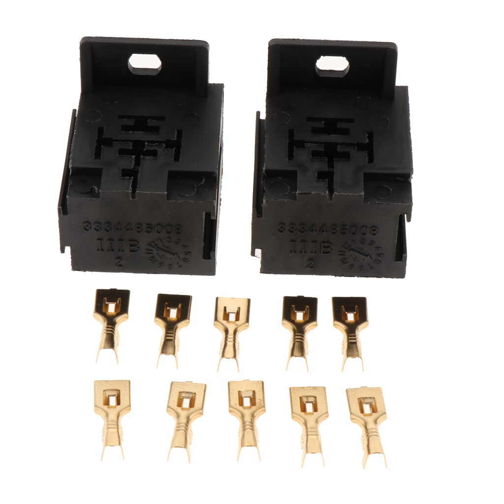2 x Premium Relay Base Holder and Mount Kit for 5 Pin Relays