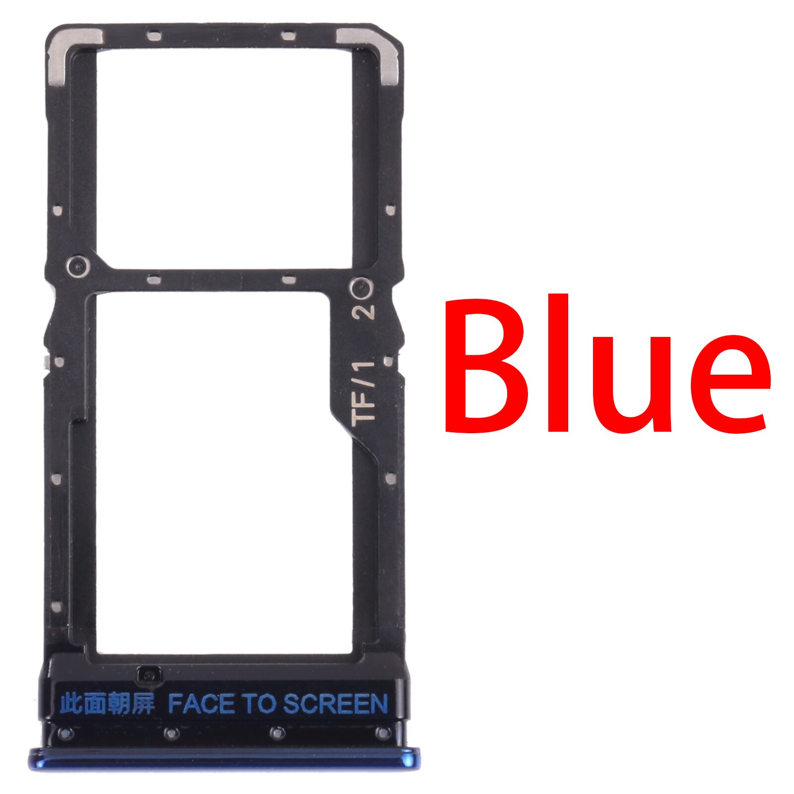 SIM Karte Tablett + Mikro SD Karte Tablett für Xiaomi Poco X3 Profi M2102J20SG M2102J20SI/Poco X3 Profi: Blau