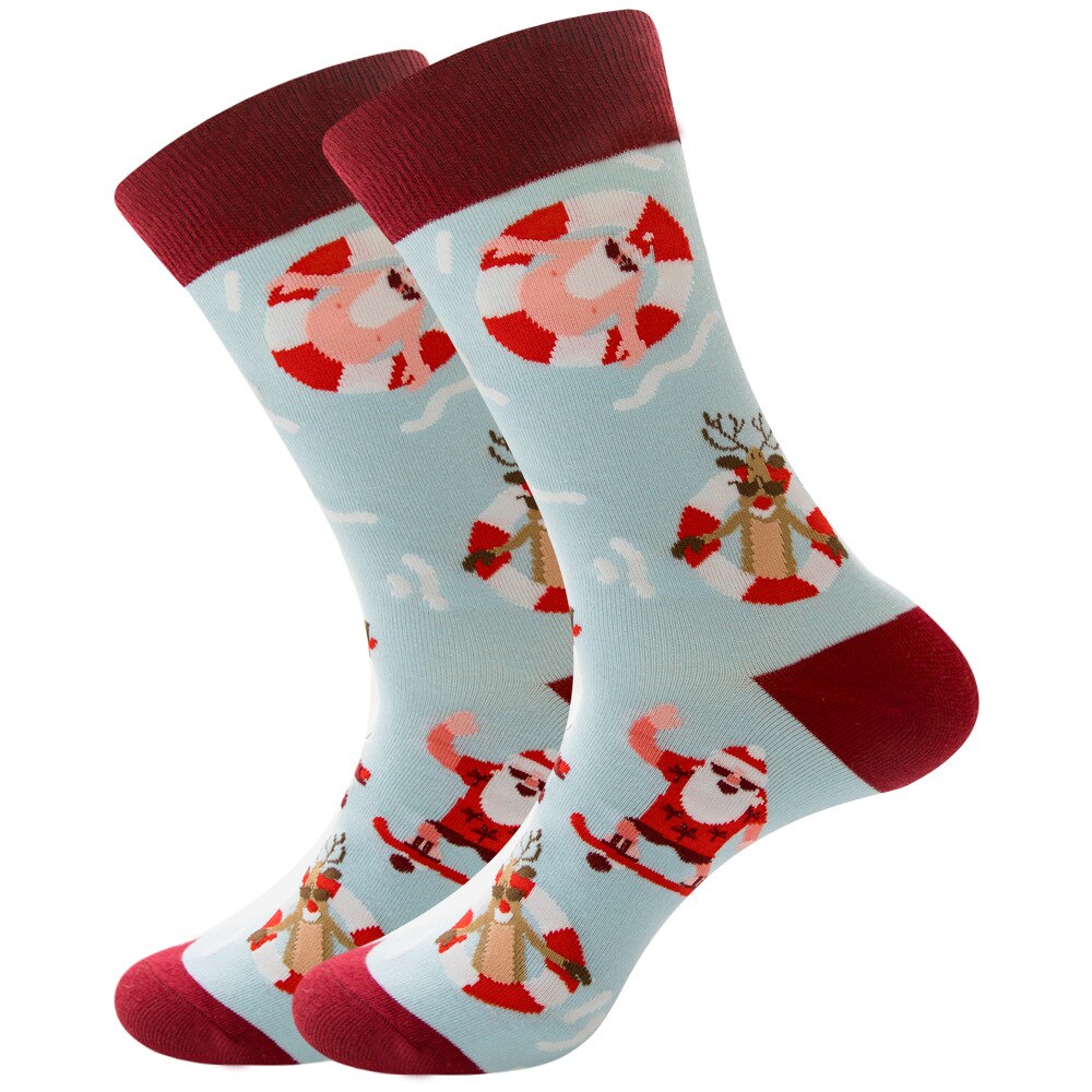 Christmas Socks Happy Socks Men Women Funny Santa Claus Christmas Tree Snow Elk Cotton Harajuku Year: 9