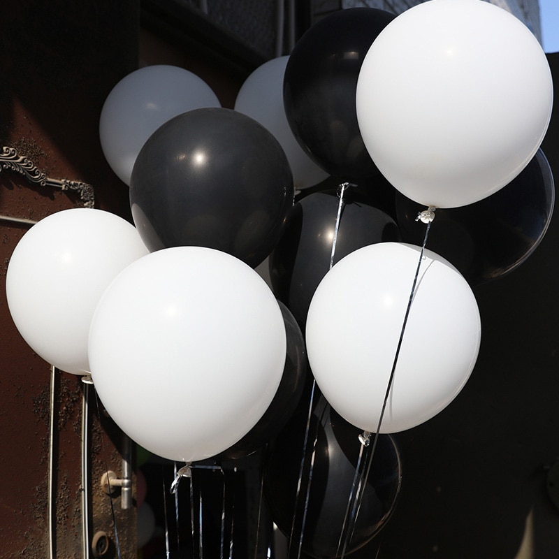 30 stks/partij 2.2g Parel Zwart Wit Latex Ballonnen Verjaardag Bruiloft Decoraties Air Helium ballonnen Kids ballonnen