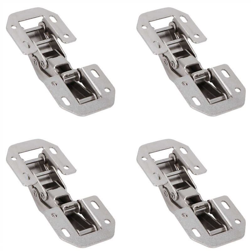 4Set Cabinet Hinges Bridge Shaped Door Hinge Kit For Cupboard Closet Wardrobe DM
