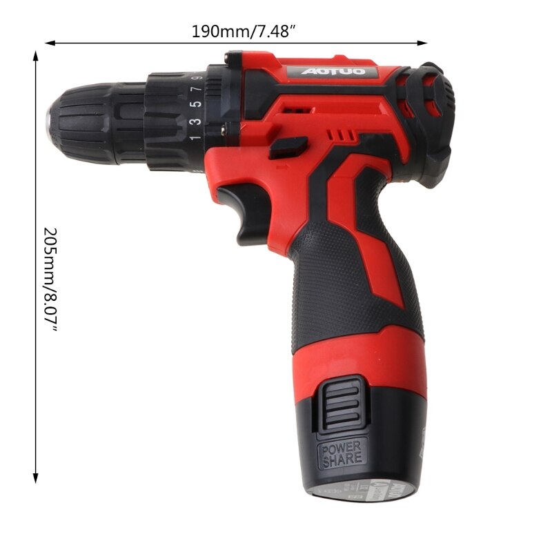 12V Electric Screwdriver Wireless Power Driver DC Rechargeable Lithium-Ion Battery Home