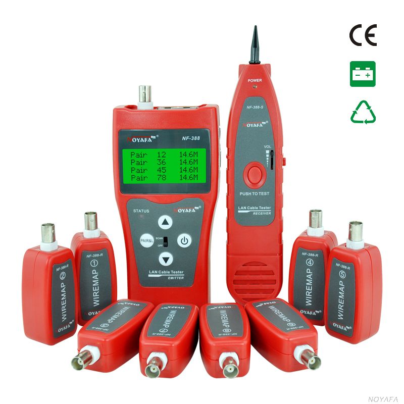 YOUYSI Professionelle Kabel Tester & draht Tracker NF-388 mit 8 fernbedienungen LCD Multi Netzwerk kabel Tester