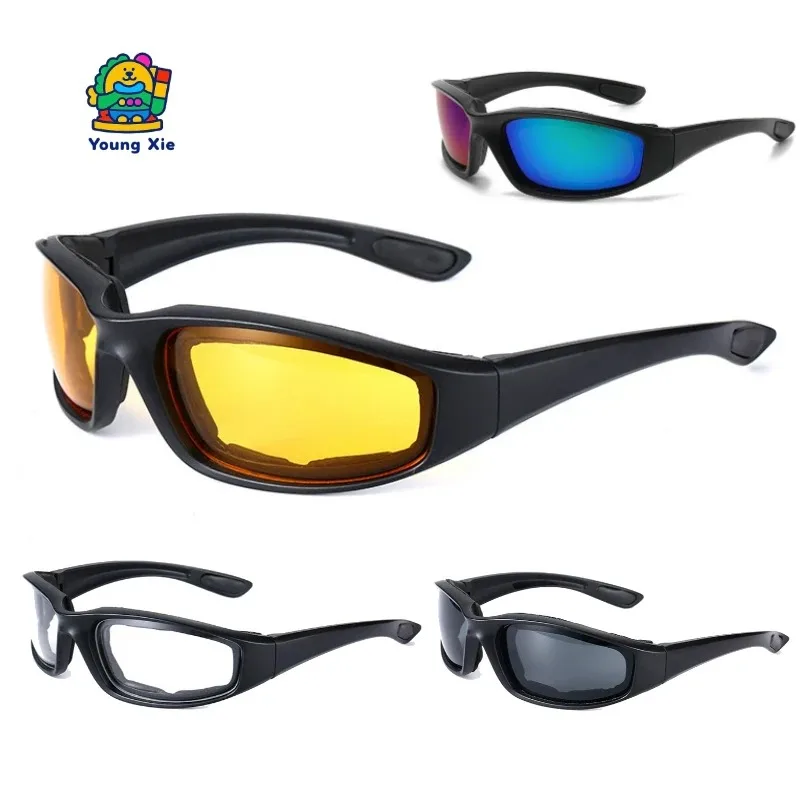 Gafas de motocicleta gafas de sol polarizadas protección contra la radiación UV gafas de caza gafas de Moto a prueba de viento escudo de montar equipo deportivo