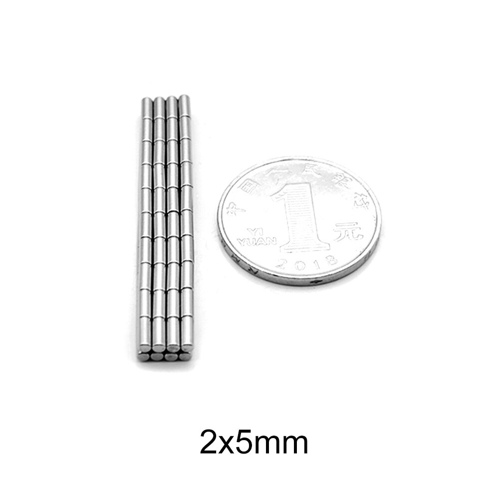 100 ~ 2000 Stuks 2X5 Mm Krachtige Magneten Disc 2Mm X 5 Mm Permanente Kleine Ronde Magneet 2X5 Mm Dunne Neodymium Magneet Sterke 2*5 Mm 2*5 Mm