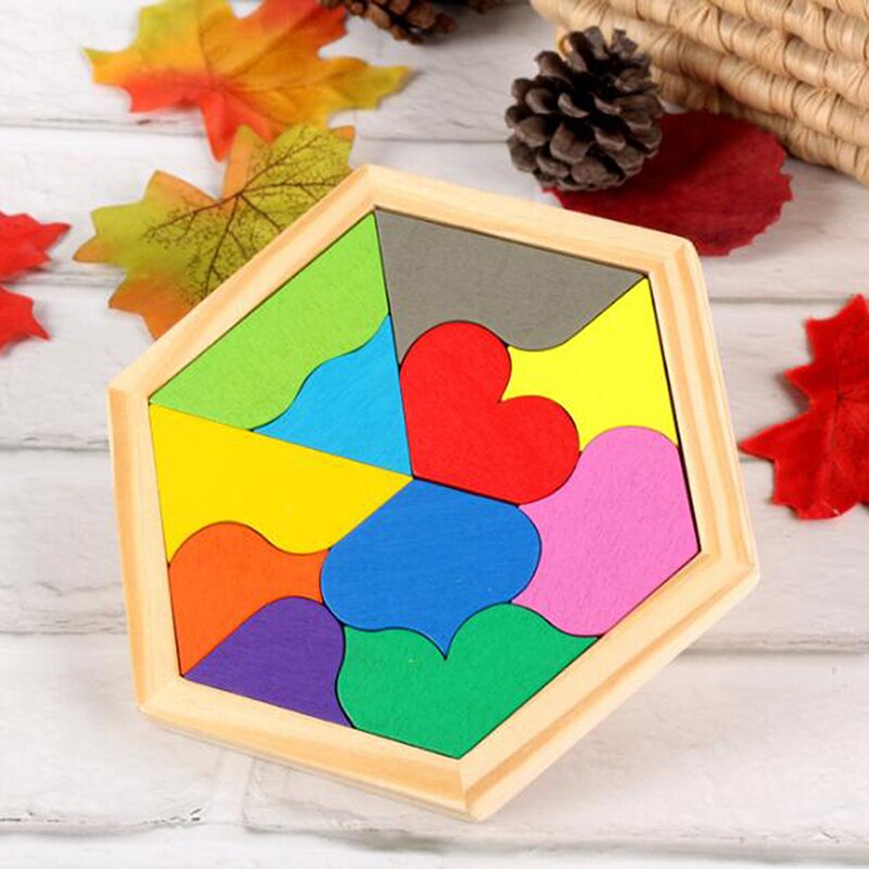 Houten 3D Geometrische Puzzel Kinderen Educatief Speelgoed Math Speelgoed Puzzel Children 'S Verlichting Educatief Speelgoed