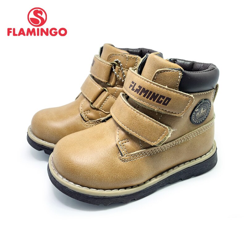 Flamenco otoño niños botas zapatos de los niños de tobillo niños zapatos con gancho y bucle para los niños pequeños 202B-Z23-2122/2123