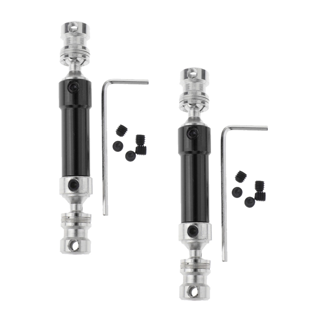 2x 1/12 Aluminium Schwarz Universal- Antriebswelle Für WLTOYS 12428 12423 Lkw