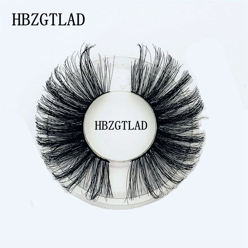 1 Pair 25mm Lashes 6D Faux Mink Hair False Eyelashes Fluffy Wispies Dramatic Long Lashes Handmade Eyelashes Eye Makeup Tool: 3D-04