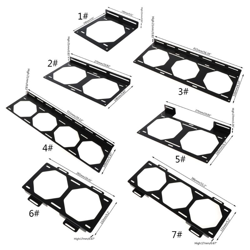 Fan Bracket 240 Radiator Mounting Bracket Water Cooler for 12/14CM Fan Holder External Computer Case Heatsink Gadget X6HA