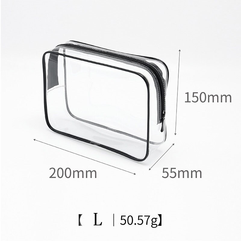 1 Stck PVC Klar machen-hoch Tasche für Frauen Mädchen transparent Kosmetik Tasche Wasserdichte Reißverschluss Schönheit fallen Reisen Kultur Taschen Handtasche: L 20 X5.5 X15cm