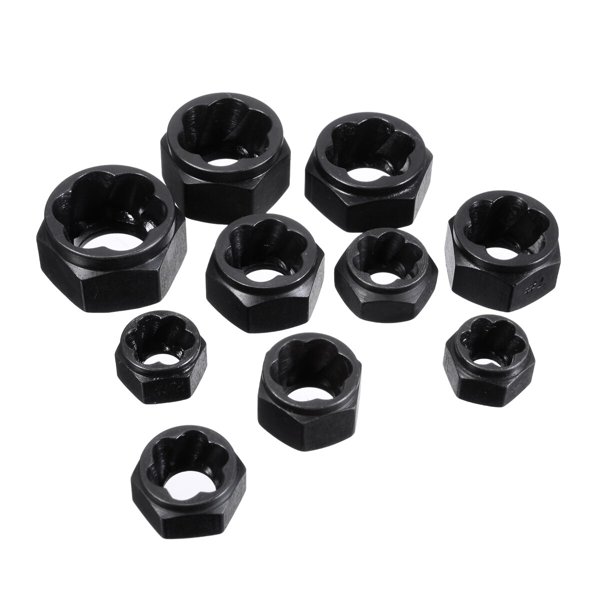 10pcs Damaged Nut Bolt Low Remover Stud Extractor Set Broken Screw Stripped Removal Tool Hardware Repair Hand Tool