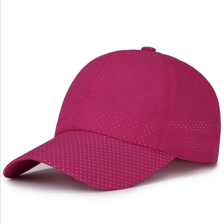 1Pc Mannen Vrouwen Zomer Snapback Sneldrogend Mesh Baseball Cap Zonnehoed Bone Ademend Hoeden: Rose