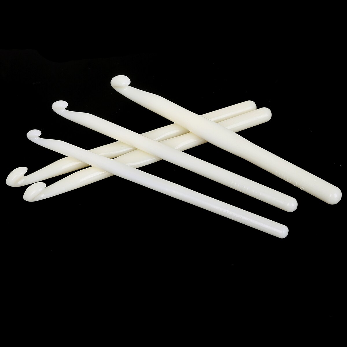 Gancho de ganchillo de plástico blanco para tejer, agujas de tejer, herramientas para suéter, accesorios para manualidades DIY, 3/4/5/6/7/8/9/10mm