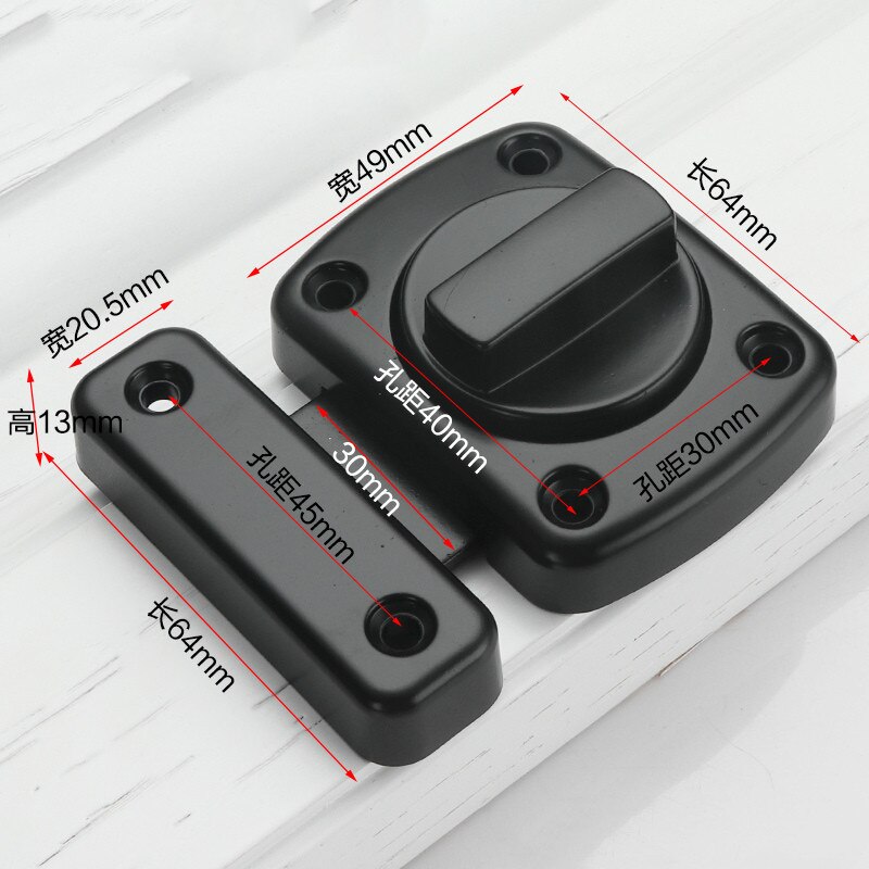 Zinc Alloy Universal Latch Lock Security Anti-theft Door Bolts Bedroom Drawer Privacy Catch Latch Furniture Hardware Tools: E3