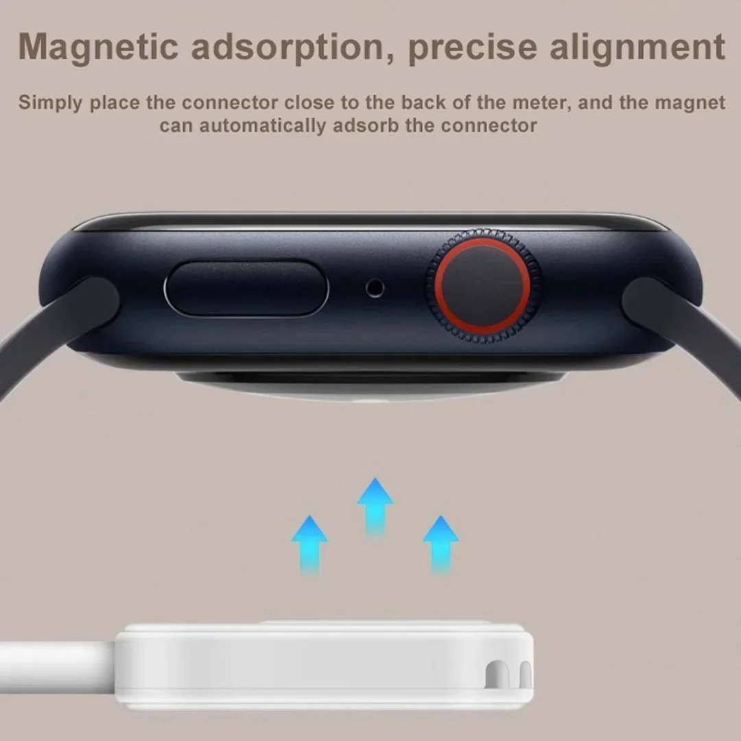 Cargador rápido inalámbrico magnético para Apple Watch Series 9 8 7 6 5 SE, cargador USB tipo C para estación de carga IWatch Series 6 5 3 2