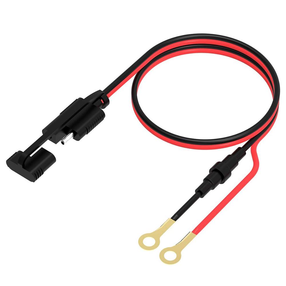 4FT SAE to Ring Terminal Quick Connect/Disconnect Plug Harness Cable for Battery Charger/Maintainer 2-Pin Quick Disconnect Plug