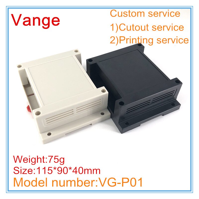 10pcs/lot mold injected extrusion housing ABS plastic case enclosure diy 115*90*40mm for PLC system PCB equipment