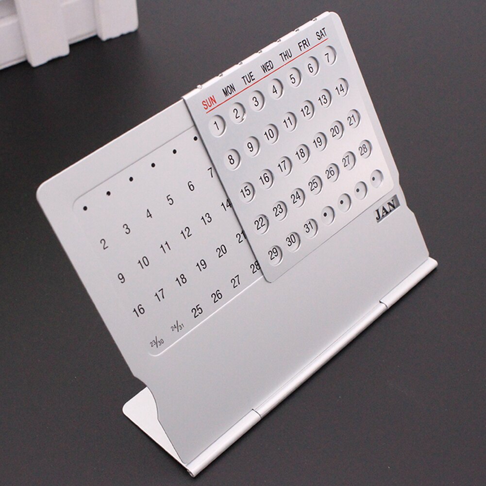 Adjustable Super Perpetual Unique Perpetual Calendar Stainless Steel Office Desktop Calendar Decoration Office Supplies