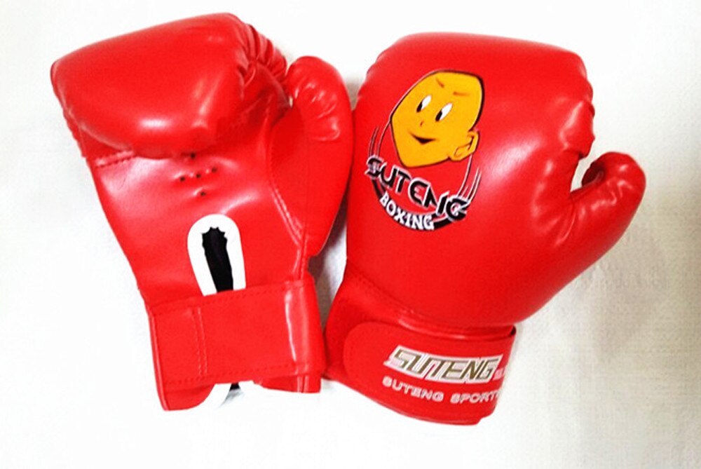 Kick Boxing Gloves PU Karate Muay Thai Guantes De Boxeo Free Fight Sanda Training Kids Age 3-12 Punching Bag Sparring Traing S6