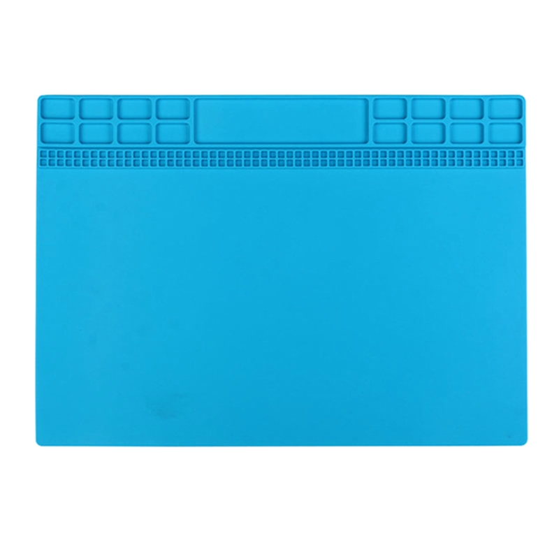 Silicone Repair Mat Electronics Repair Mat Withstand High Temperature Workbench Cell Phone Laptop Repair Watchmakers: Blue