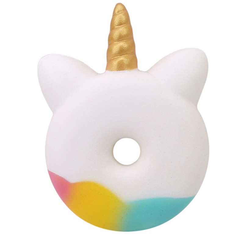 Kawaii Eenhoorn Donut Squishy Langzaam Stijgende Simulatie Brood Geurende Squeeze Toy Stress Relief voor Kid Xmas
