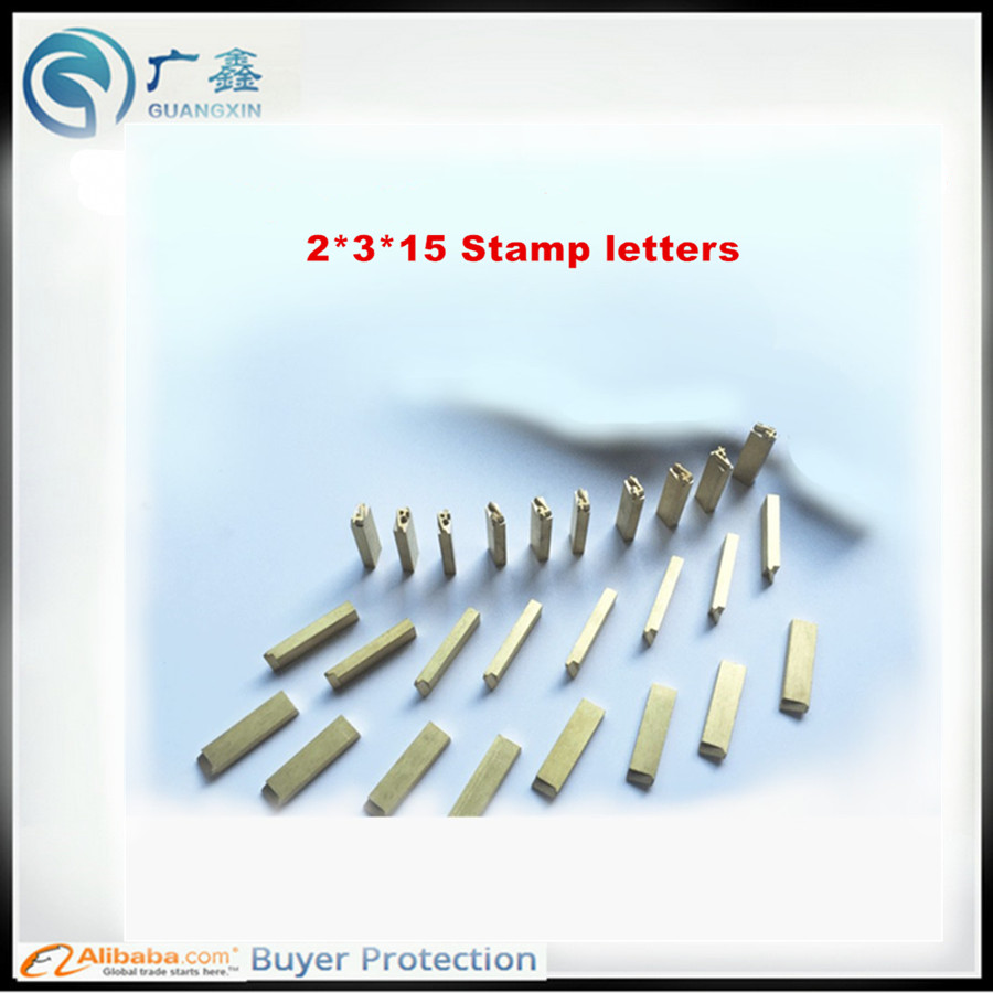 2*3*15mm type stempling bogstaver til dy -8 manuelle kode maskine stempling bogstaver til 241b kode maskine