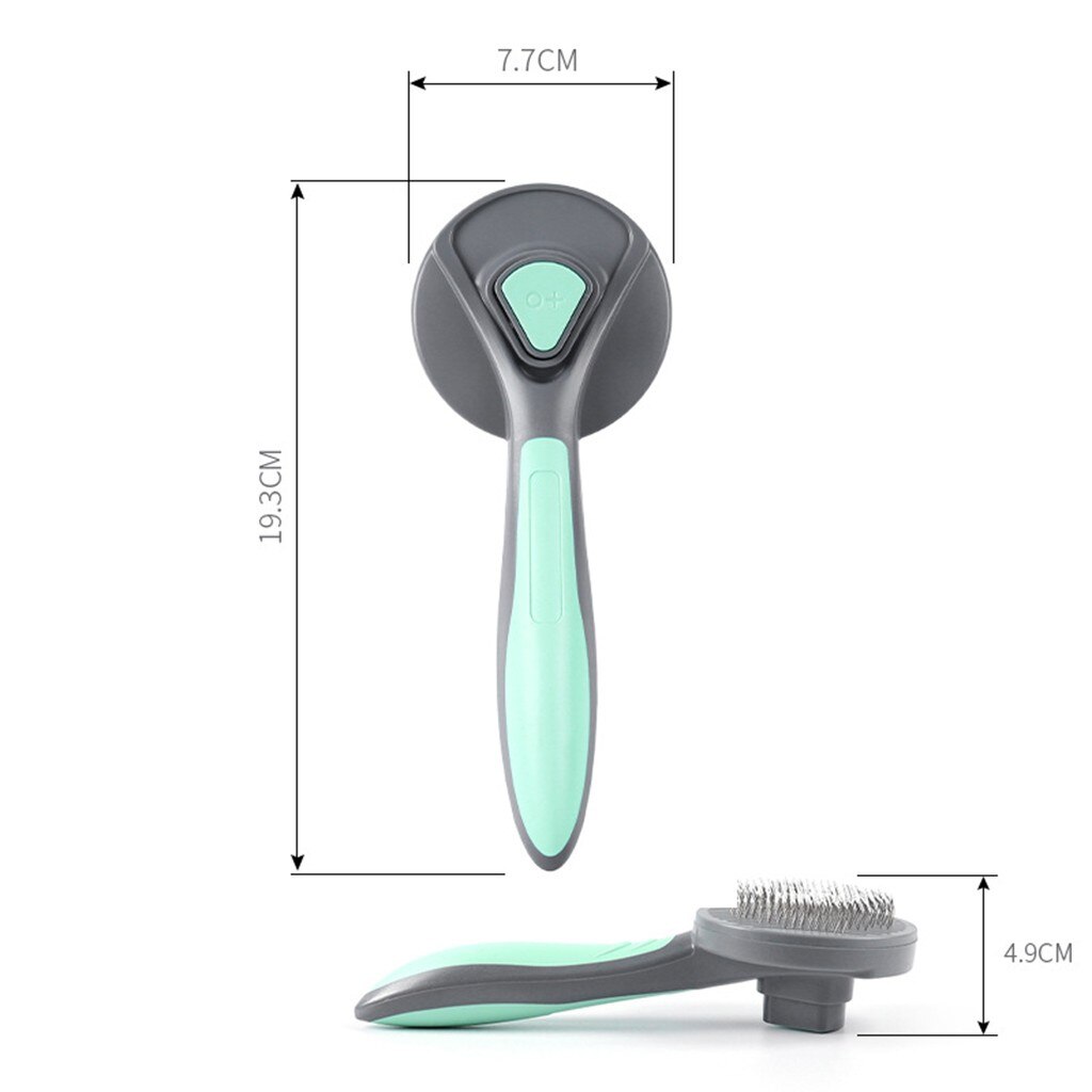 PAKEWAY Pet Cat Brush Massage Tools Multi-function Non-slip Grip Handle Comb