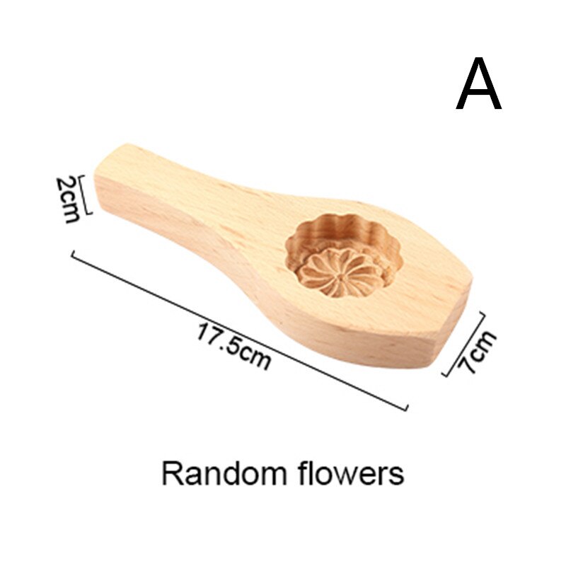 1 Pcs Wood Mooncake Baking Mold Cookies Mold 3D Flower Fondant Mooncake Tools, Mooncake Decorating Kitchen Accessories: A