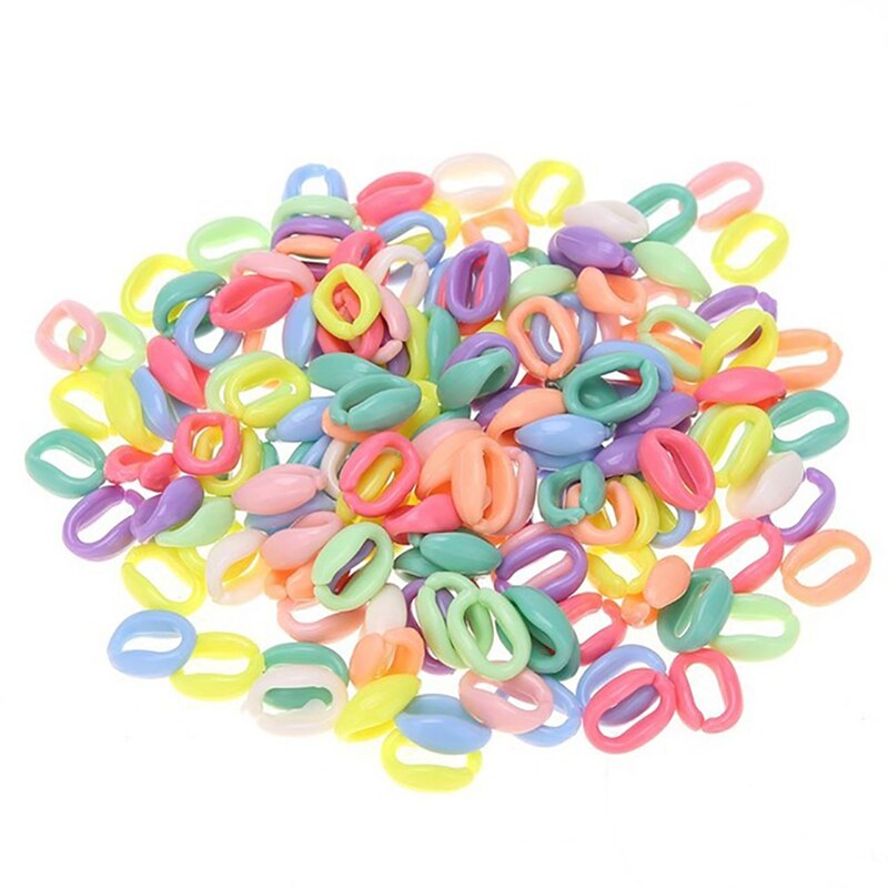 Cadena de plástico para loros, ganchos para morder pájaros, accesorios para jaula de pájaros, 100 unids/set por juego: 2