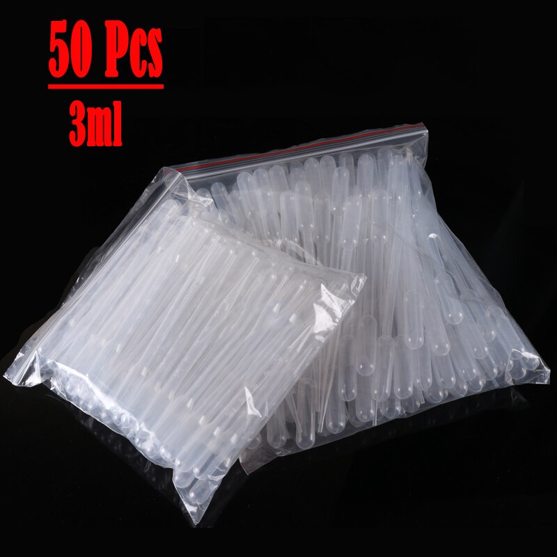 50 Stuks 3ml Plastic Transfer Pipetten - Wegwerp Oogdruppelaars voor Essentiële Oliën, Mascara Tubes, Mini Make-up Tools: Default Title