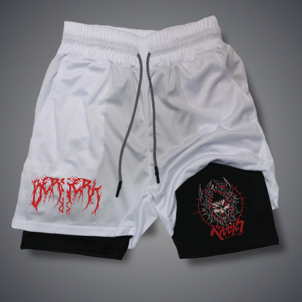 2-in-1 compressieshorts voor heren Gym Workout Hardloopshorts met telefoonzakken Atletische sneldrogende activewear