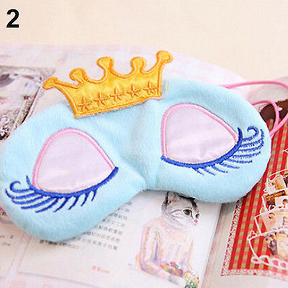 Prinses Kroon Fantasy Ogen Slapen Reizen Mouw Hoofdbanden Voor Yeax: Blauw