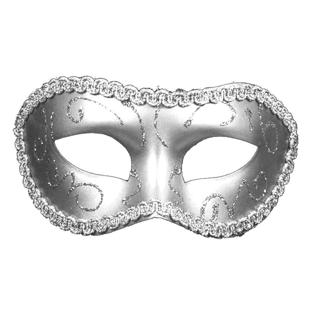 Venetiansk mardi gras dans maskerade bold maske fancy dress kostume klassisk halloween kostume prom øjenmaske: Sølv
