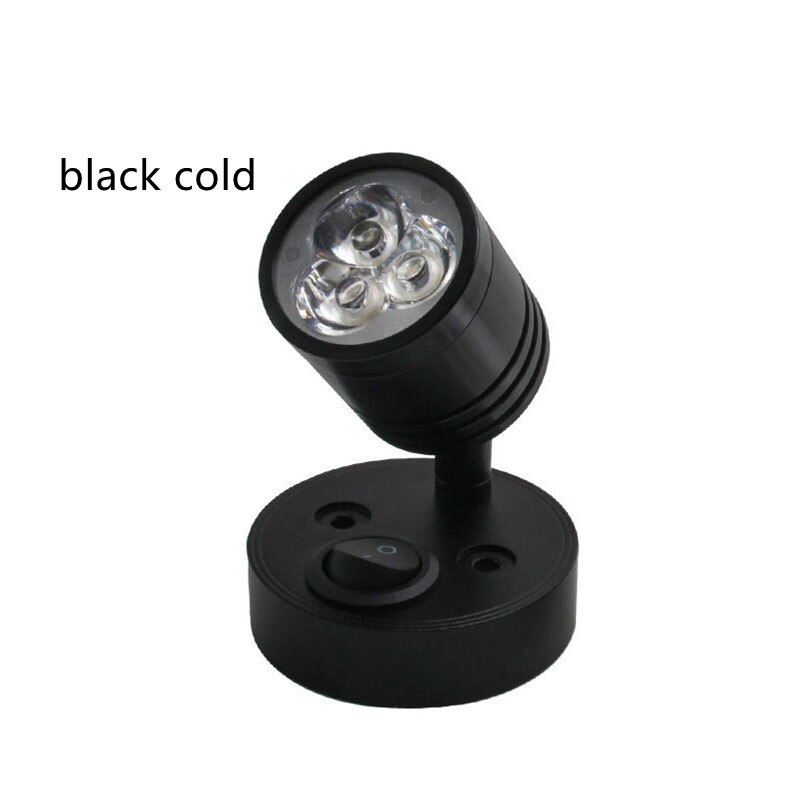 Creativity LED Ceiling Light DC12V Adjustable 180 ° Spotlight Household Wall Light Illumination Indoor Lighting Home Decor: black Cold White