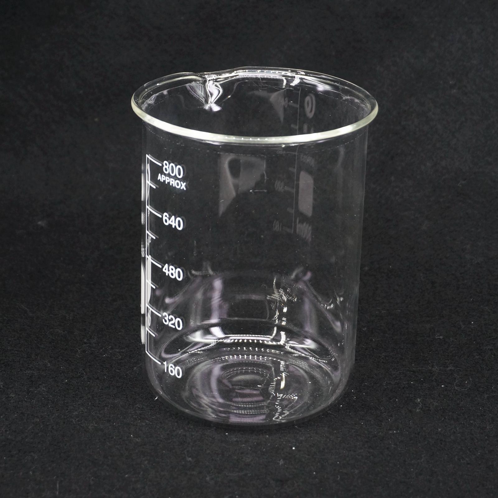 800Ml Lage Vorm Beker Chemie Laboratorium Borosilicaatglas Transparante Beker Verdikte Met Uitloop