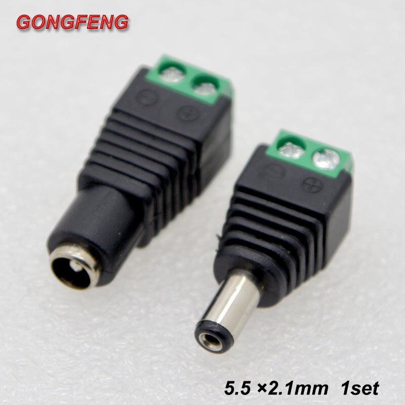 5sets DC Power Socket 5.5X2.1,5.5X2.5 mm 12V DC Power Interface Male And Female Plug Connector Special: 5sets 55 21